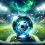 football inside a crystal ball, alluding to the art of successful soccer predictions